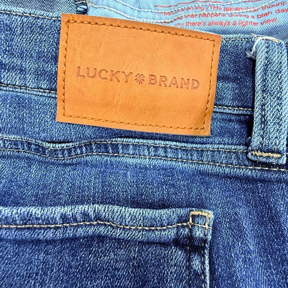 Lucky Brand Womens Straight Leg Jeans Blue Medium Wash Denim Size 14/32 R